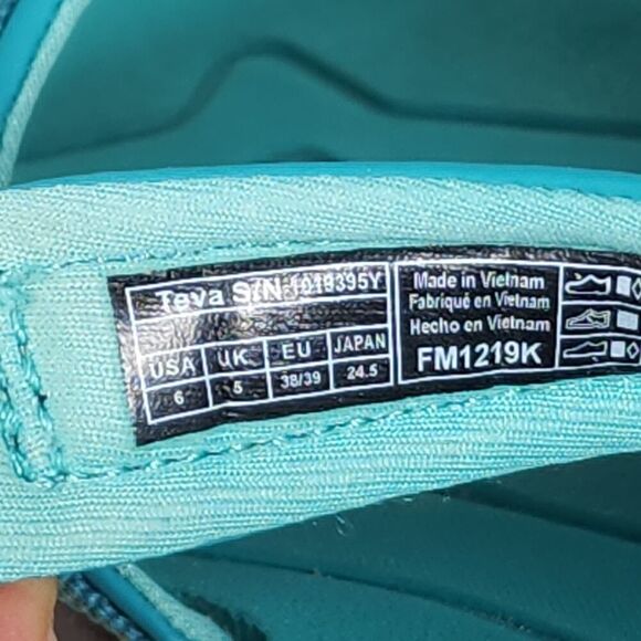 Teva Women's Tirra US6 Blue Flat Trail Hiking Strappy Sport Sandals Shoes - Picture 14 of 15